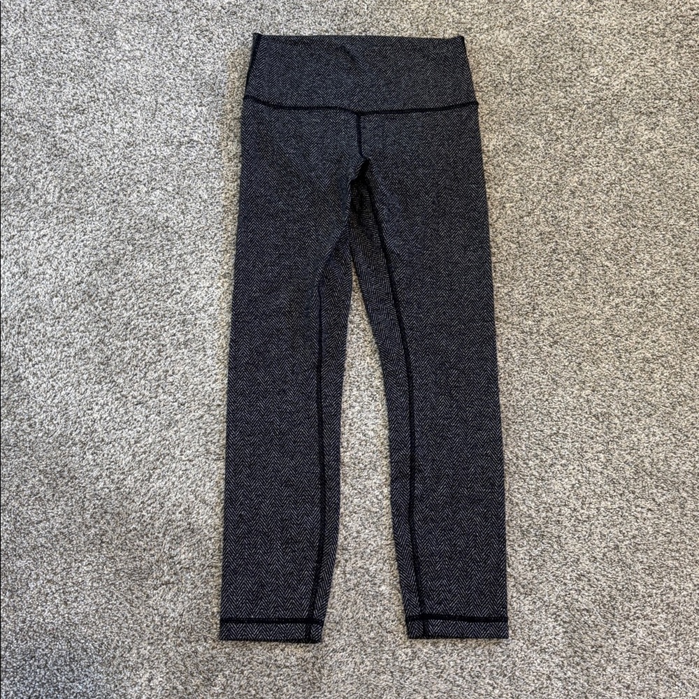 Lululemon Wunder Under 7/8 Tight High Rise Leggings Heathered Herringbone 25"